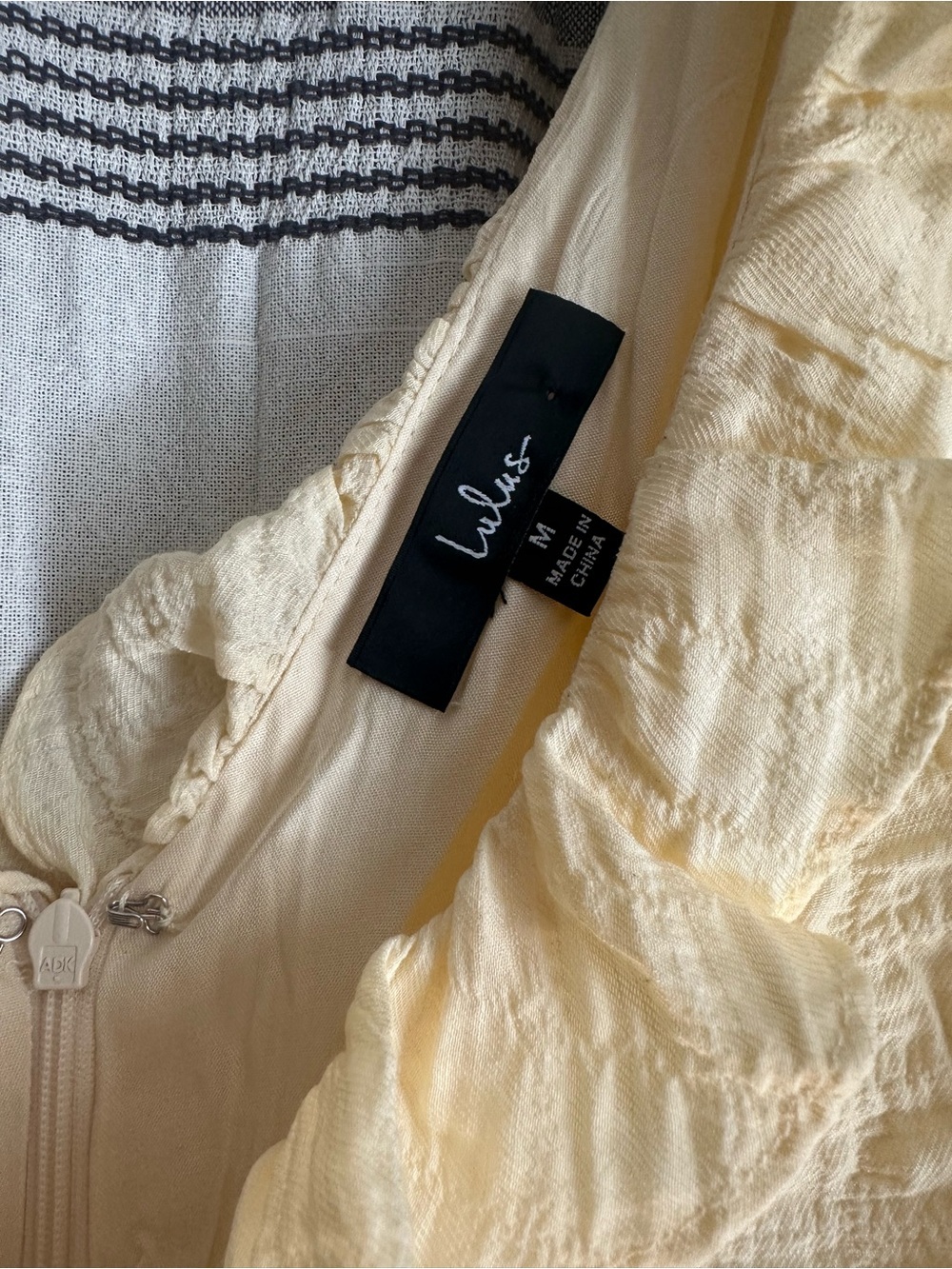 Lulu's Pale Yellow Ruffle V-Neck Tunic - Picture 2 of 4
